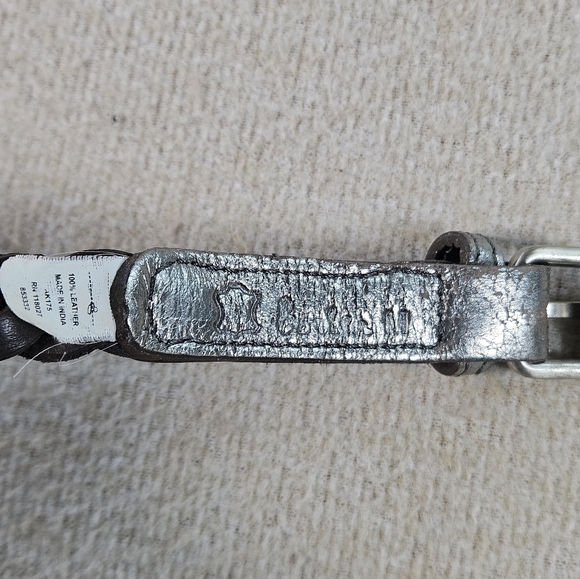 Boden Braided Leather Belts Lot of 2 0.5" Pink & Silver Size M - Picture 8 of 8